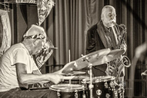 Hans Bennink and Peter Broetzmann @ Freejazz Festival 2018 in Saarbruecken / Photo: Schindelbeck