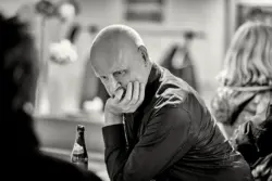 New Conference Call - Gebhard Ullmann, Joe Fonda, Uwe Oberg, Dieter Ulrich - Konzert bei art.ist Wiesbaden 251119 - Foto: Frank Schindelbeck Jazzfotografie