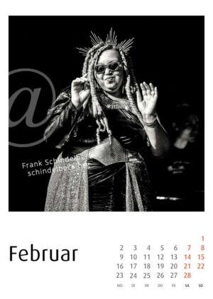 Jazzkalender 2026 Frank Schindelbeck Jazzfotogafie - Februar