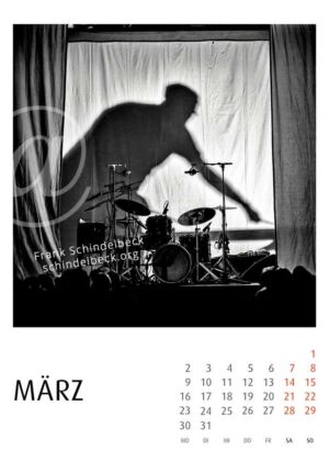 Jazzkalender 2026 Frank Schindelbeck Jazzfotogafie - März