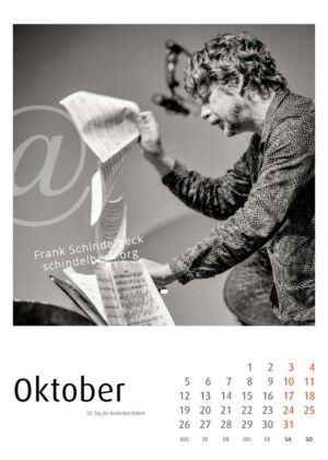 Jazzkalender 2026 - Frank Schindelbeck Jazzfotografie - Version 4 - Oktober