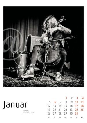 Jazzkalender 2026 - Frank Schindelbeck Jazzfotografie - Version 4 - Januar