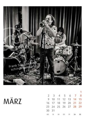 Jazzkalender 2026 - Frank Schindelbeck Jazzfotografie - Version 4 - März