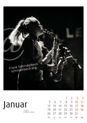 Jazzkalender 2026 - Moers Festival - Frank Schindelbeck Jazzfotografie - Januar