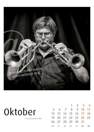Jazzkalender 2026 - Rein-Main- Edition - Frank Schindelbeck Jazzfotografie - Oktober
