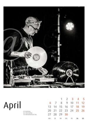 Jazzkalender 2026 - Rein-Main- Edition - Frank Schindelbeck Jazzfotografie - April