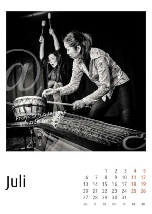 Jazzkalender 2026 - Rein-Main- Edition - Frank Schindelbeck Jazzfotografie - Juli